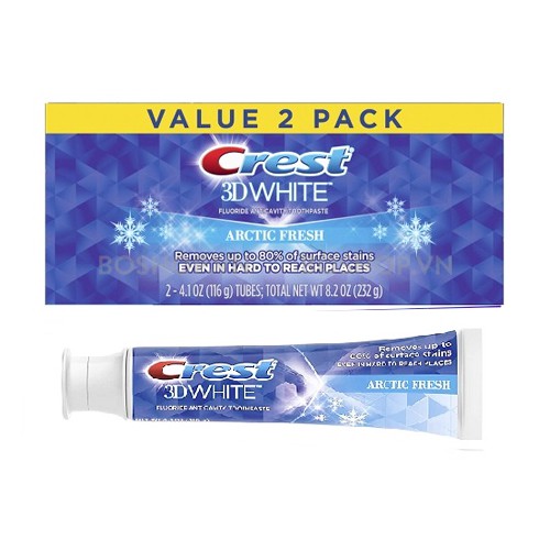 Kem đánh răng Crest Arctic Fresh - Giúp trắng răng vượt trội và cho hơi thở thơm mát dài lâu
