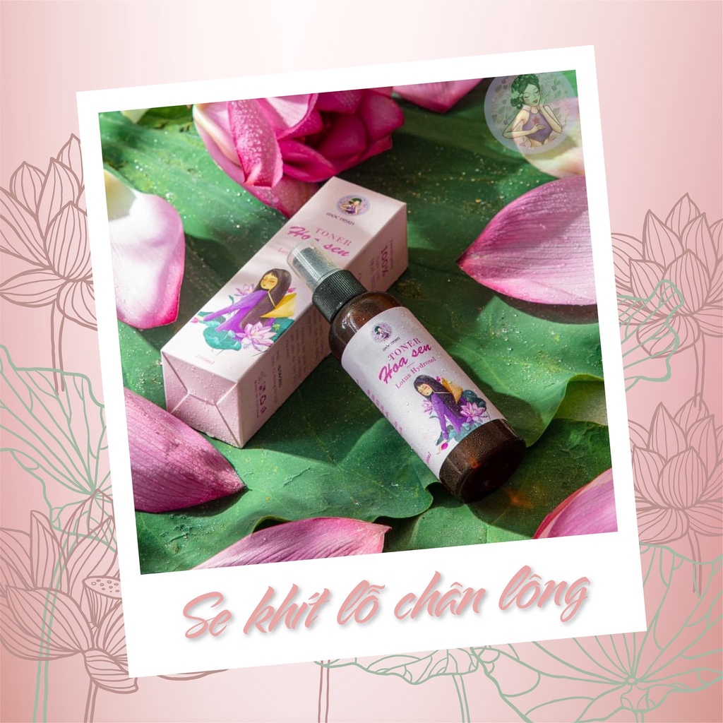 Toner Hoa Sen Mộc Nhan Natural, tiemxuongrong, Cấp Ẩm, Mềm Mại, Căng Bóng Hơn