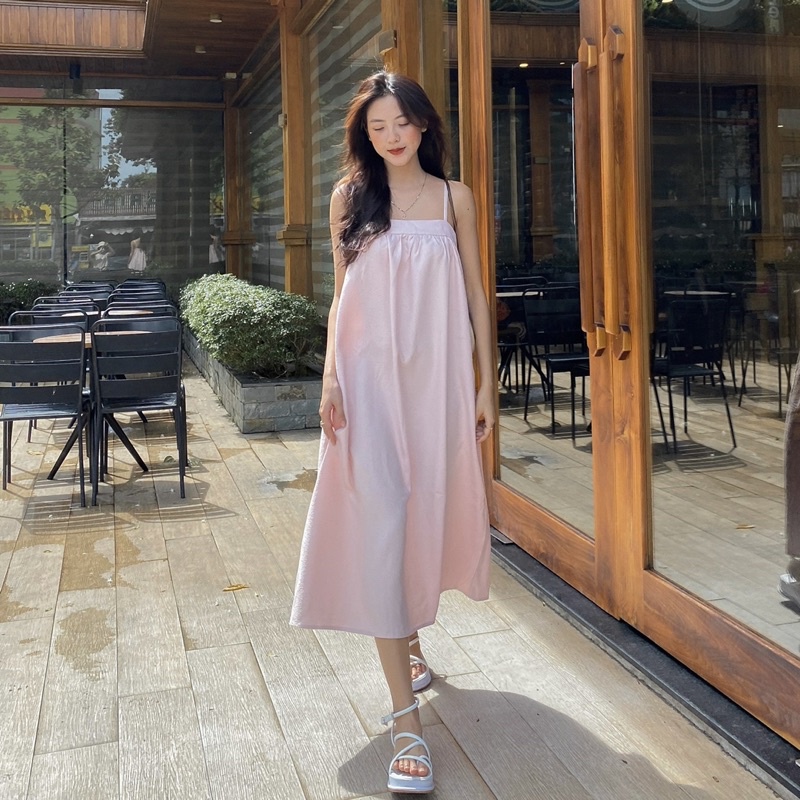 Đầm maxi - 2 dây - suông