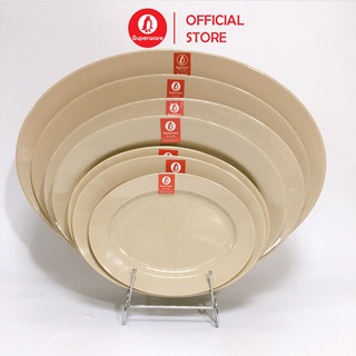 Đĩa Xoài Nhọn SUPERWARE Nhựa Phíp 100% Melamine Nâu Đá - Stone