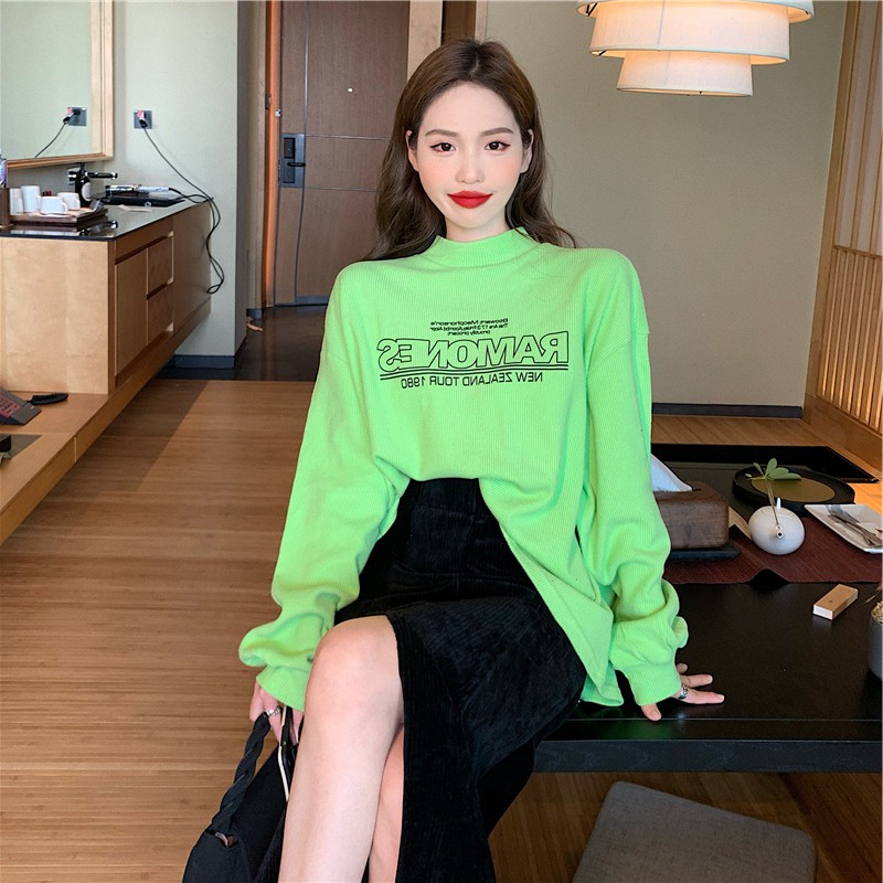 Set Áo Thun Dài Tay + Chân Váy Đuôi Cá Xẻ Tà Thời Trang Cho Nữ | BigBuy360 - bigbuy360.vn