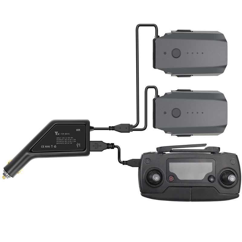 Remote điều khiển sạc đa năng trên xe hơi thông minh 2 trong 1 bảo vệ quá dòng cho DJI Mavic Pro