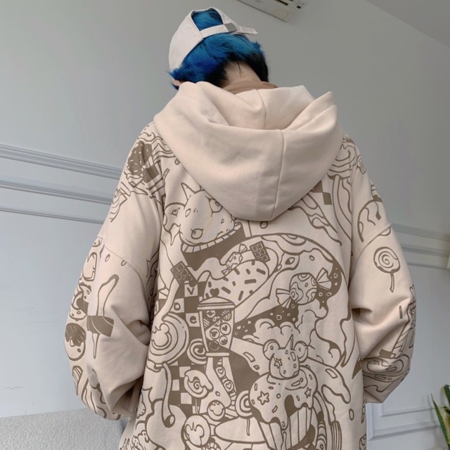 Áo Hoodie Uncover Doodles (hoạ tiết)