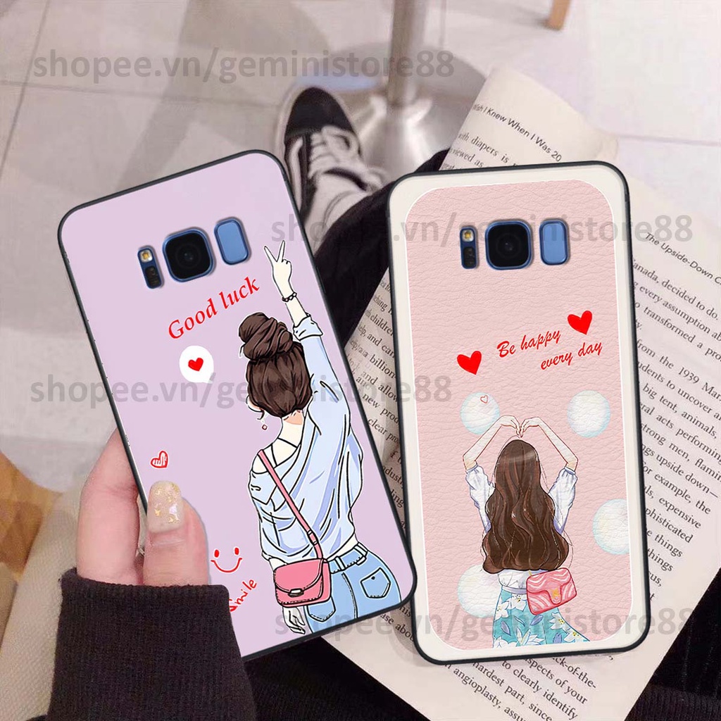 Ốp Samsung S8 / S8 Plus / S8+ in hình cô gái be happy trẻ trung cá tính năng động