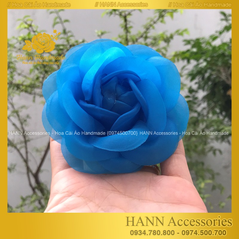 Hoa cài áo handmade chất liệu vải cao cấp, phụ kiện thời trang sang chảnh, Bông Cài Váy Áo, Trâm Cài Áo
