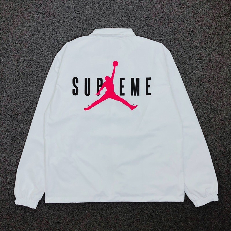 Áo Khoác Gió In Logo Supreme X Jordan Thời Trang Cá Tính