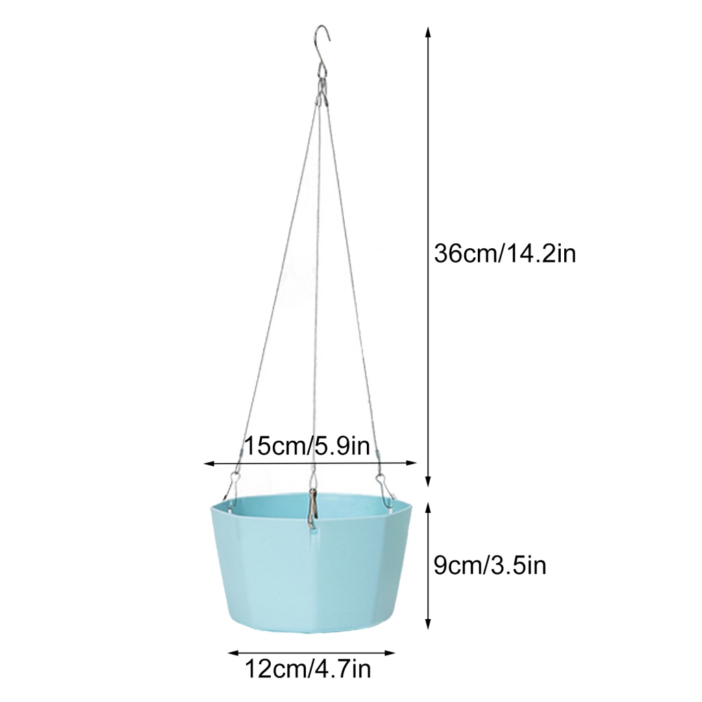 Chậu Trồng Cây Xương Rồng Bằng Nhựa 15cm Thấm Hút Tốt Có Móc Treo Độc Đáo Trang Trí Nhà Cửa / Ban Công