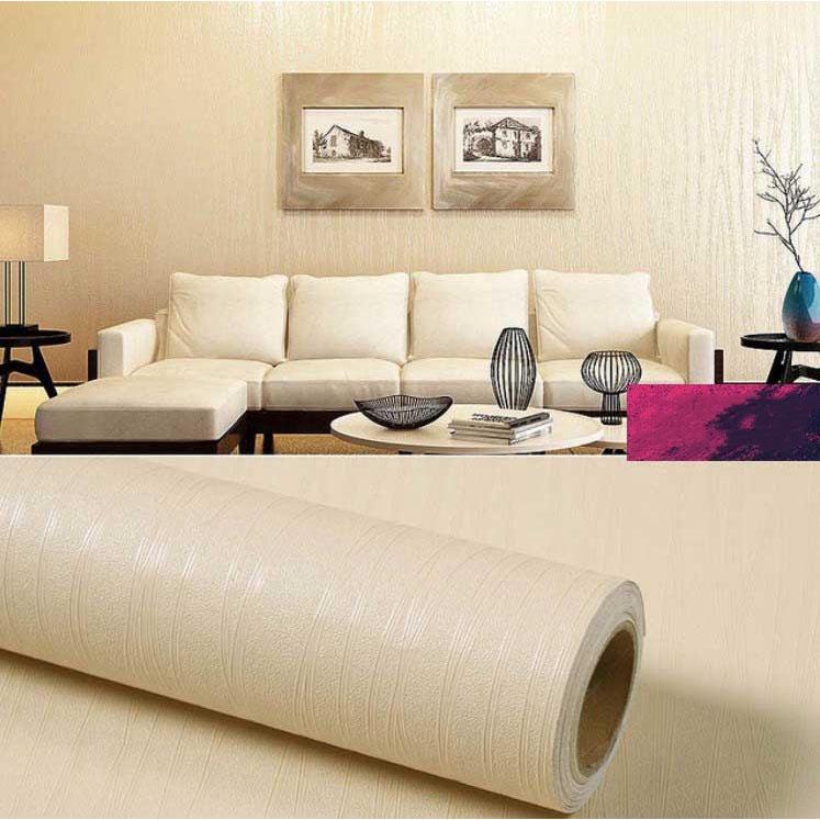 Họa Tiết Trơn Giấy Dán Tường Dán Tường Tự Dính PVC Kích Thước 0.45x10 Mét SF26