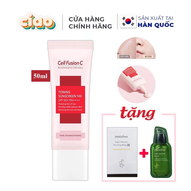 Kem Chống Nắng CELL FUSION C Hồng 50 ML