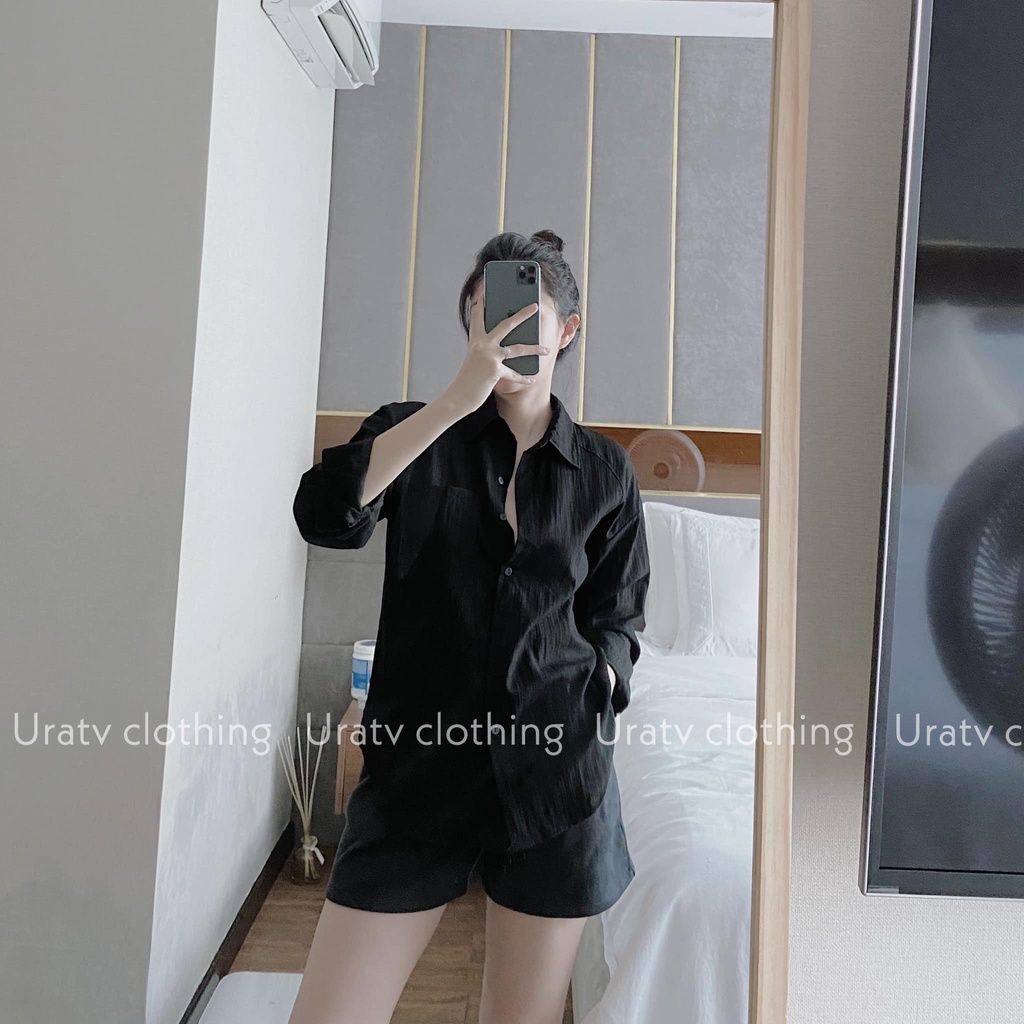 [FREESHIP - ẢNH CHÍNH CHỦ] Áo sơ mi tay dài oversize 155