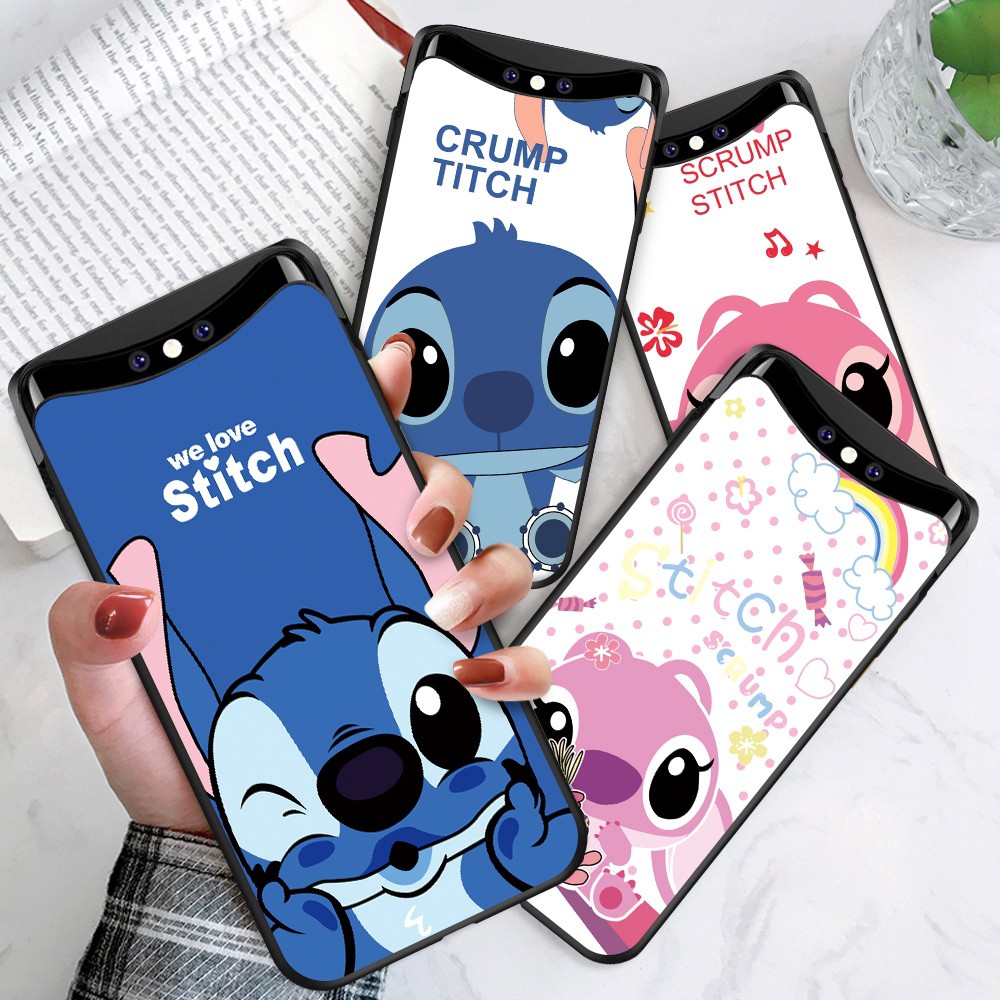 OPPO F11 F7 F9 F3 F5 Plus Pro F5 Youth For Soft Case Silicone Casing TPU Cute Cartoon Lovers Stitch Angel Sweetheart 626 Shockproof Phone Full Cover simple Macaron matte Back Cases