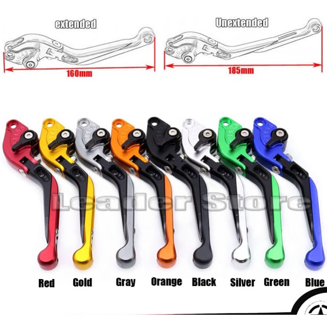 Cặp phanh có thể Gấp phanh ly hợp Đòn bẩy tay cầm nắm tay đòn bẩy ly hợp Pit Pro Dirt Bike nhôm 7 / 8inch cho nhiều xe