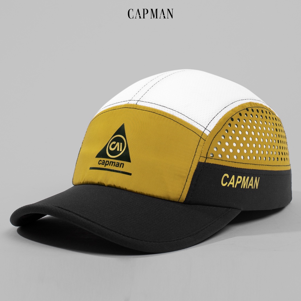 Mũ lưỡi trai chính hãng CAPMAN phom dáng thể thao CM56 vải dù phối lưới
