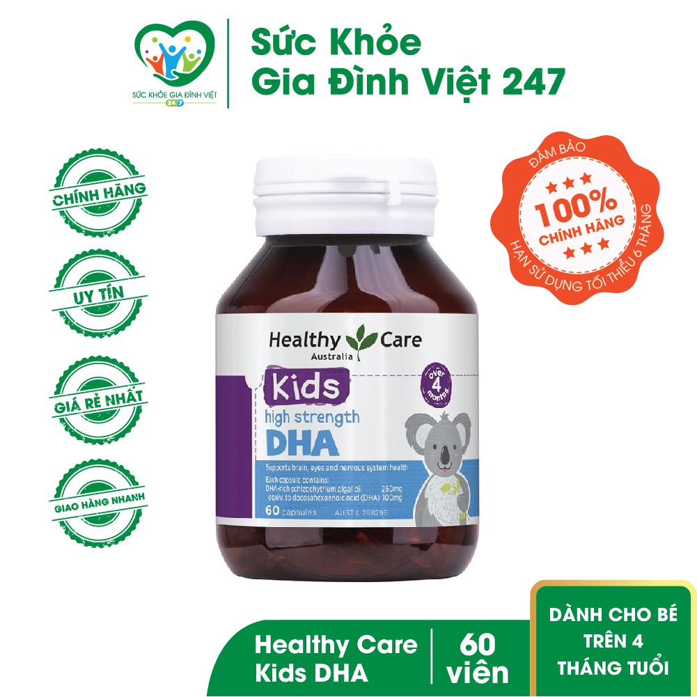 DHA HC - Viên uống bổ sung DHA cho trẻ - Healthy Care Kids High