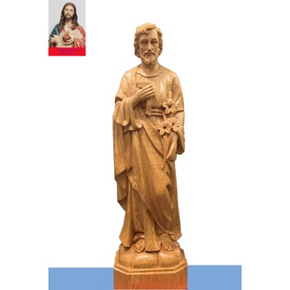 Tượng gỗ Thánh Giuse Thợ _ 50cm// chất liệu gỗ pomu thơm ==liền khối//
