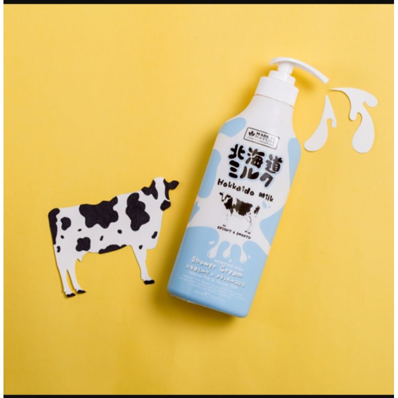 Sữa tắm Bò Hokkaido Milk Whitening AHA Shower Cream Beauty Buffet 700ml