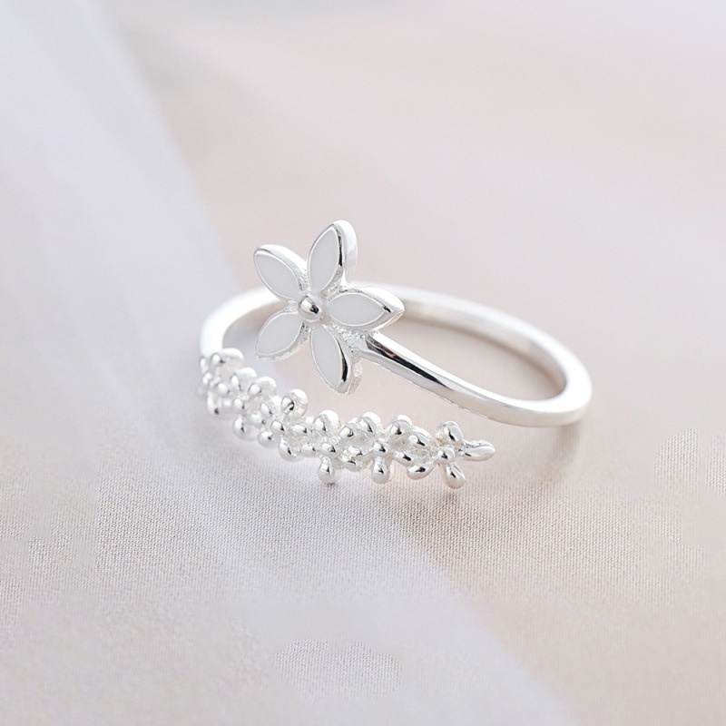 Nhẫn Hở Hình Hoa Đơn Giản Ngọt Ngào Cho Học Sinh