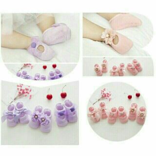 Tất hài cho bé💖𝑭𝑹𝑬𝑬𝑺𝑯𝑰𝑷💖tất nơ cho bé, tất hài buộc dây cho bé,Tất hài xuất Hàn cho bé gái siêu xinh có chống trượt