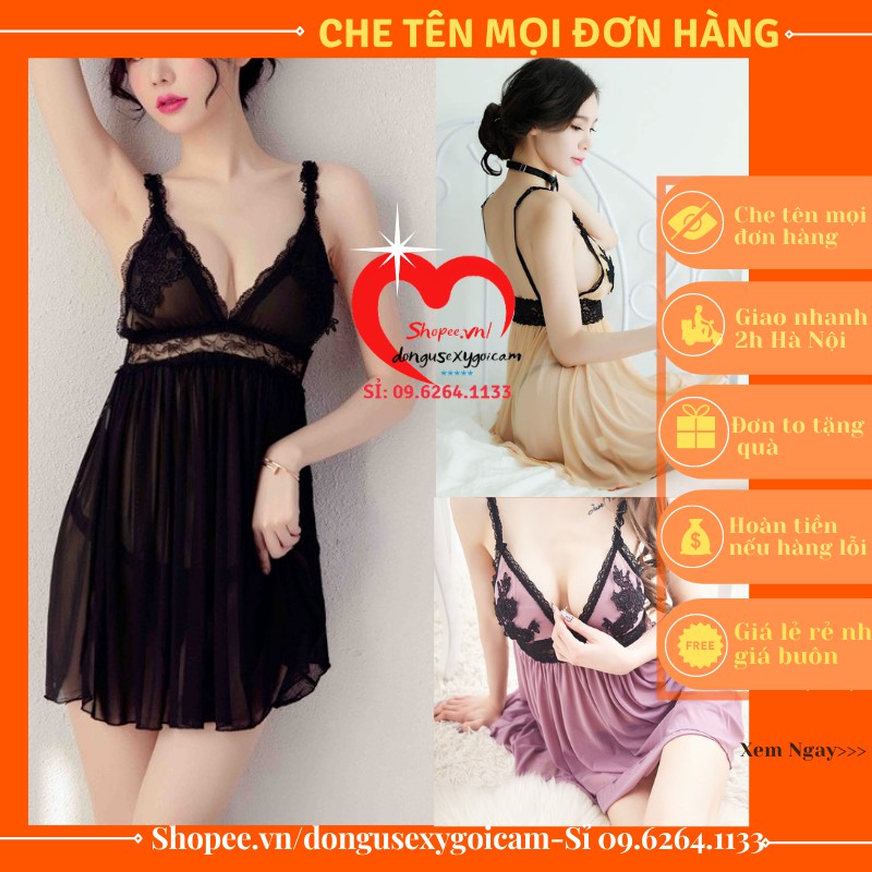 [Mã FATHANG5 giảm 10K đơn 50K] Đồ ngủ bigsize nữ 55 - 75 kg- SEXY HOA HỒNG NGỰC | Đầm ngủ Sexy xuyên thấu xinh xắn yêu