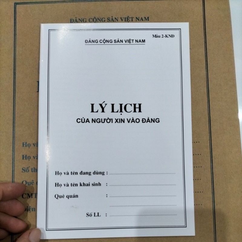 Hồ sơ đảng viên ( chất liệu đẹp)