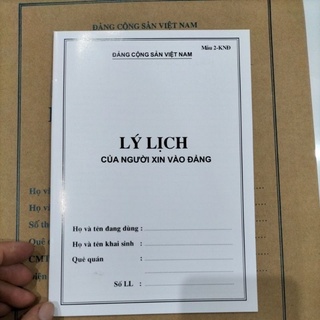 Hồ sơ đảng viên ( chất liệu đẹp)- bộ đầy đủ