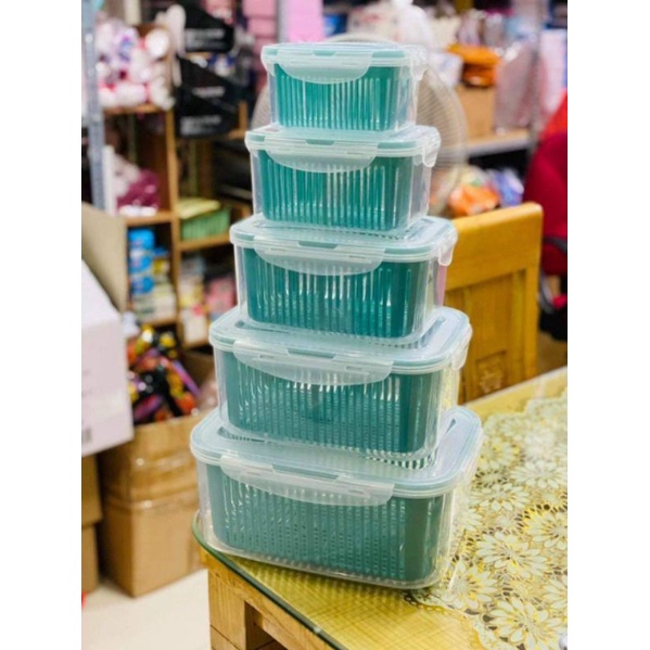 Set 5 hộp nhựa đựng thực phẩm