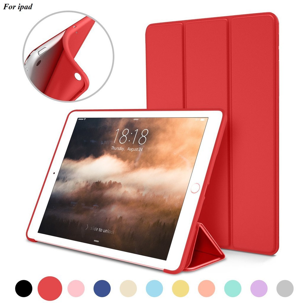 [HOT] Bao da cao cấp dành cho Ipad Air/ Ipad Air 2 - Tự động tắt mở - ốp dẻo silicone mềm mại