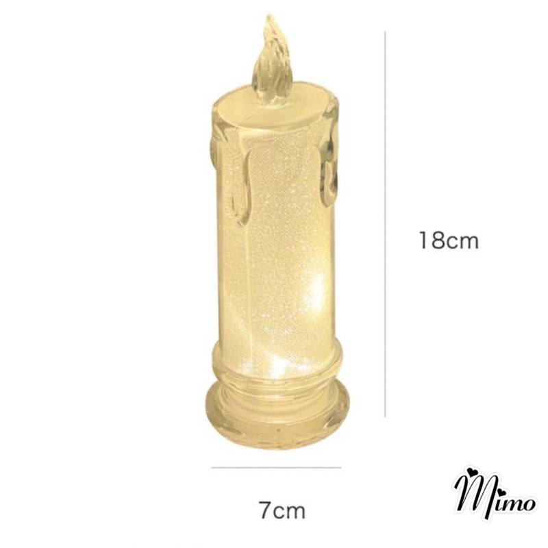 Đèn led để bàn hình ngọn nến trong lấp lánh decor nhà cửa, nến điện tử phụ kiện chụp ảnh nail phong cách Châu Âu