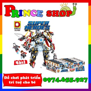 Bộ xếp hình 4 trong 1 siêu anh hùng dlp537