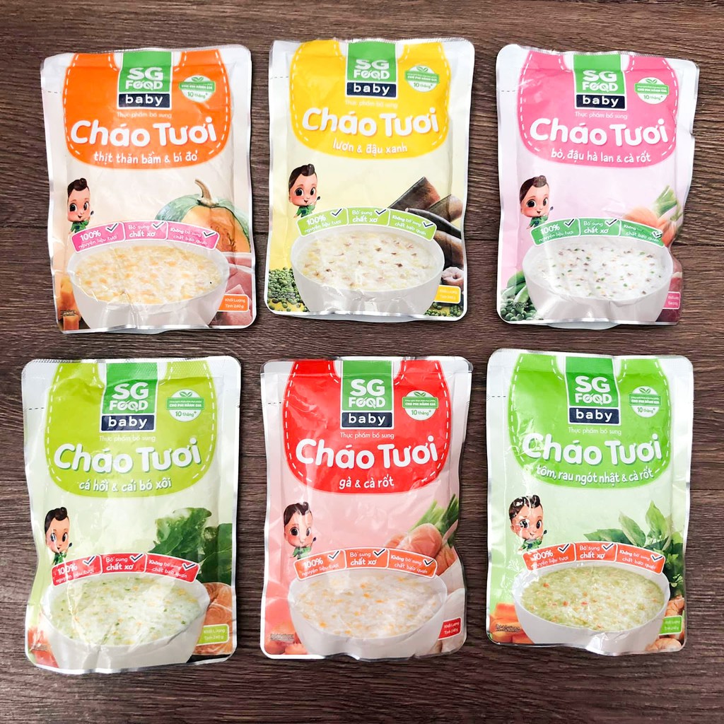 CHÁO TƯƠI SG FOOD BABY GÓI 240G