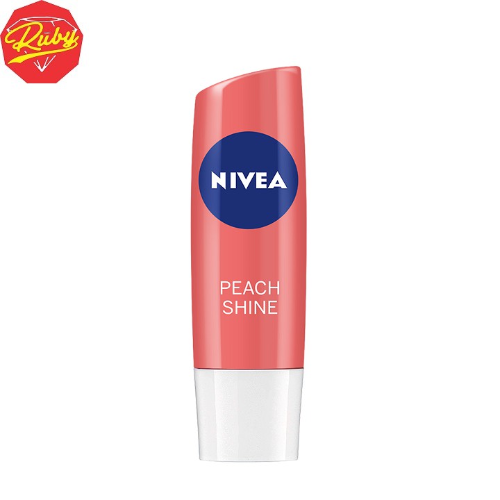 85077-Son dưỡng ẩm NIVEA sắc cam hương đào 4.8g