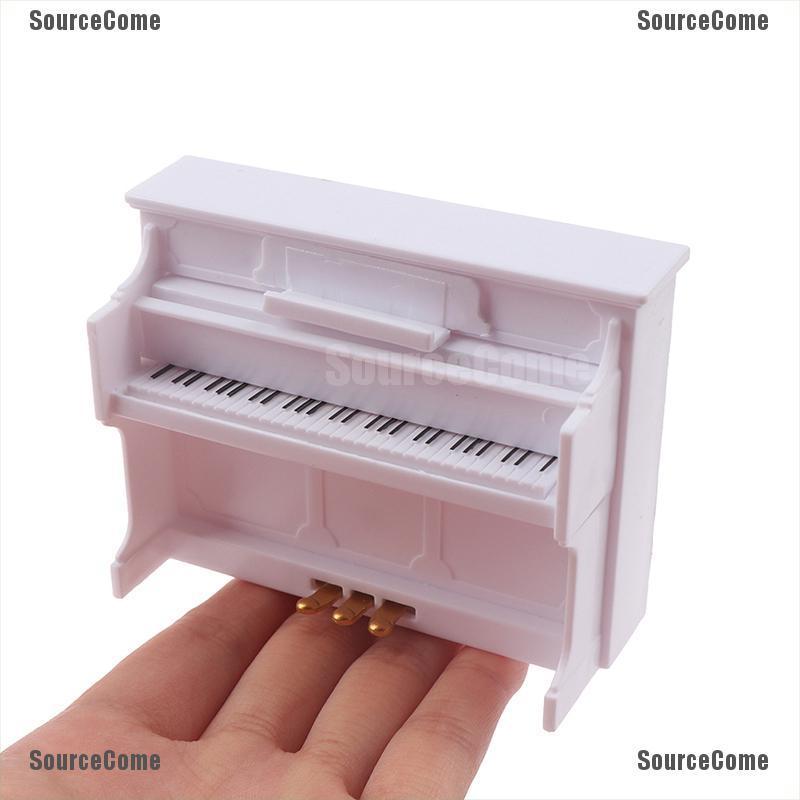 Mô Hình Đàn Piano Màu Trắng Tỉ Lệ 1: 12 Trang Trí Nhà Búp Bê