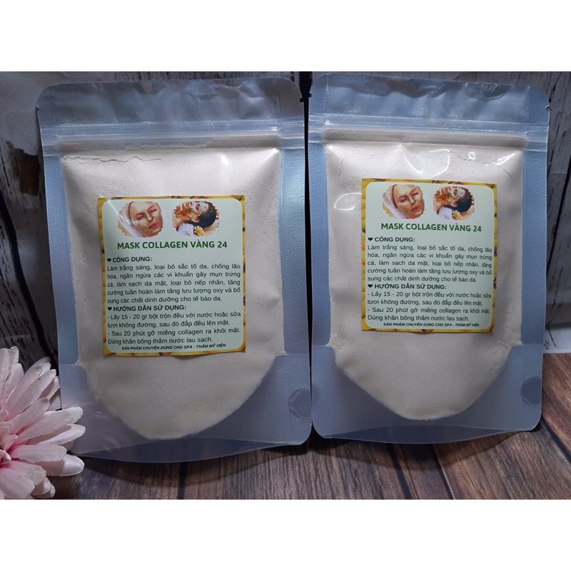 1kg Mặt nạ dẻo vàng collagen 24(vàng sâm) giá sỉ handmade