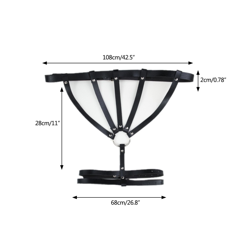 Thắt Lưng Giả Da Phối Lỗ Thời Trang Punk Cho Nữ