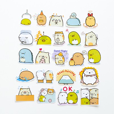 Bộ 39 Hình dán trang trí Nhóc Maruko, Cu Shin, Totoro, Chó con,...