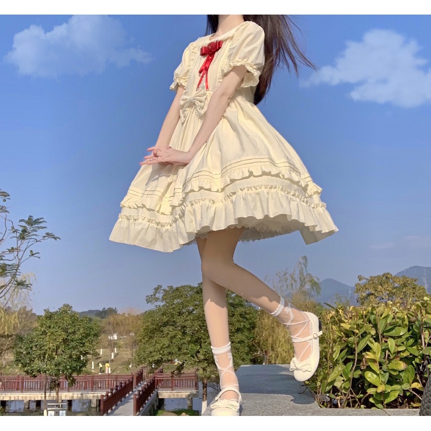 Váy OP lolita tay ngắn siêu xinh xắn