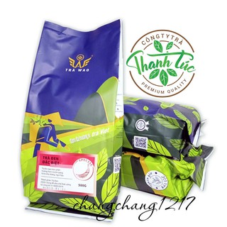 Trà WAO (Đen Nguyên Lá, Xanh Lài) Pha Trà Sữa Gói 500gr