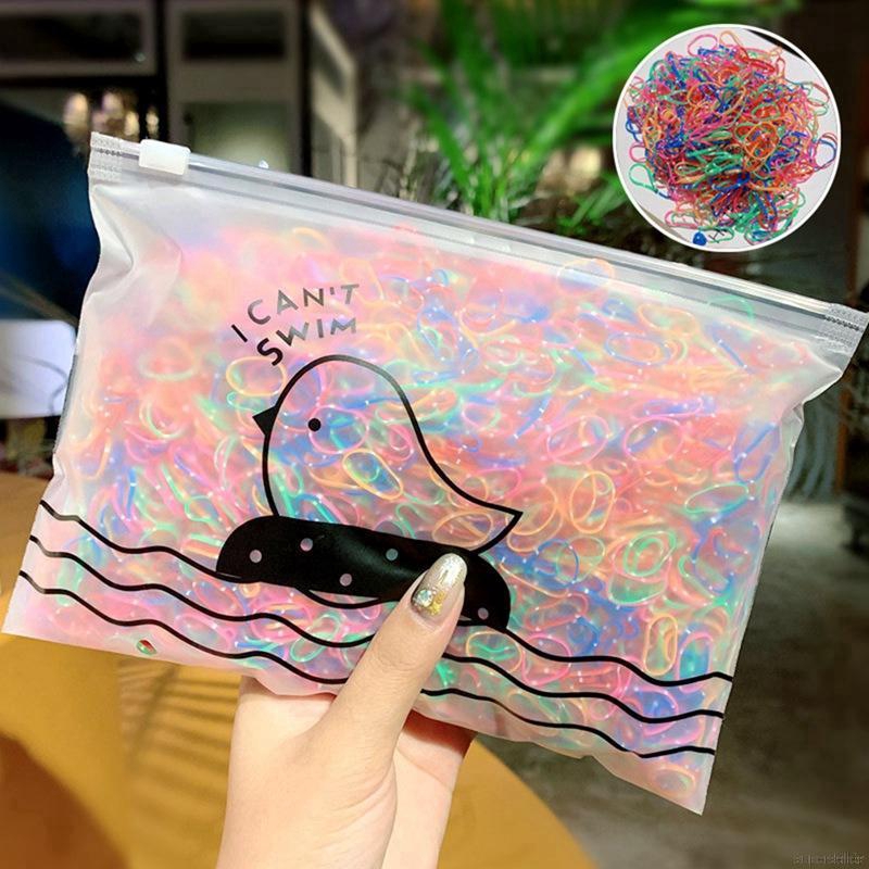 Set 1000 Dây Cột Tóc Co Giãn Đáng Yêu Cho Bé Gái