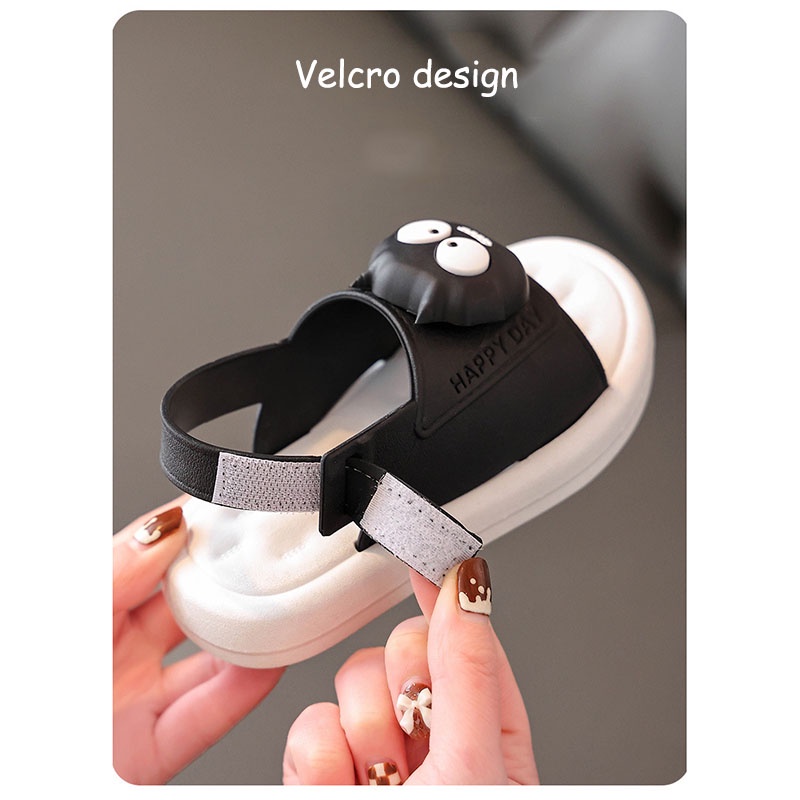 Giày sandal SANITKUN đế mềm mại chống trượt họa tiết hoạt hình thời trang mùa hè dễ thương cho bé trai bé gái
