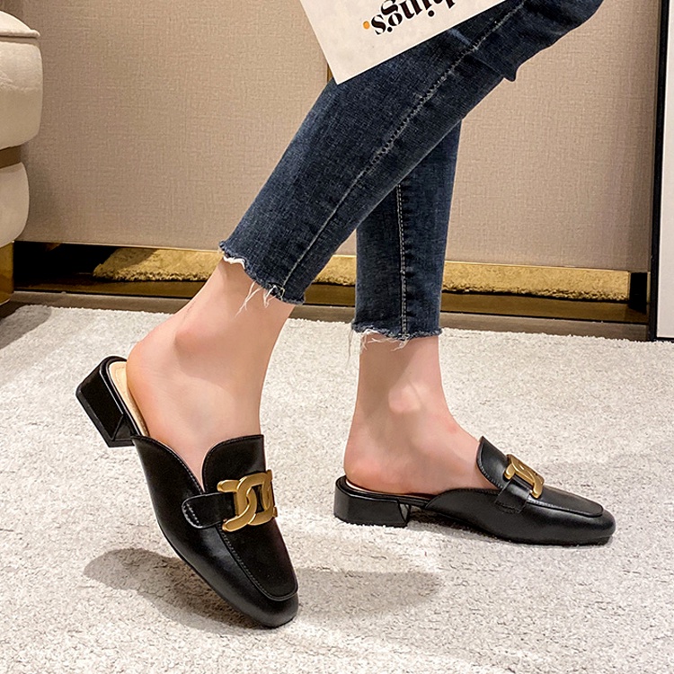 Giày Lười Da Đế Bằng Phong Cách Anh Quốc Đơn Giản Thời Trang Cho Nữ Size 35-40