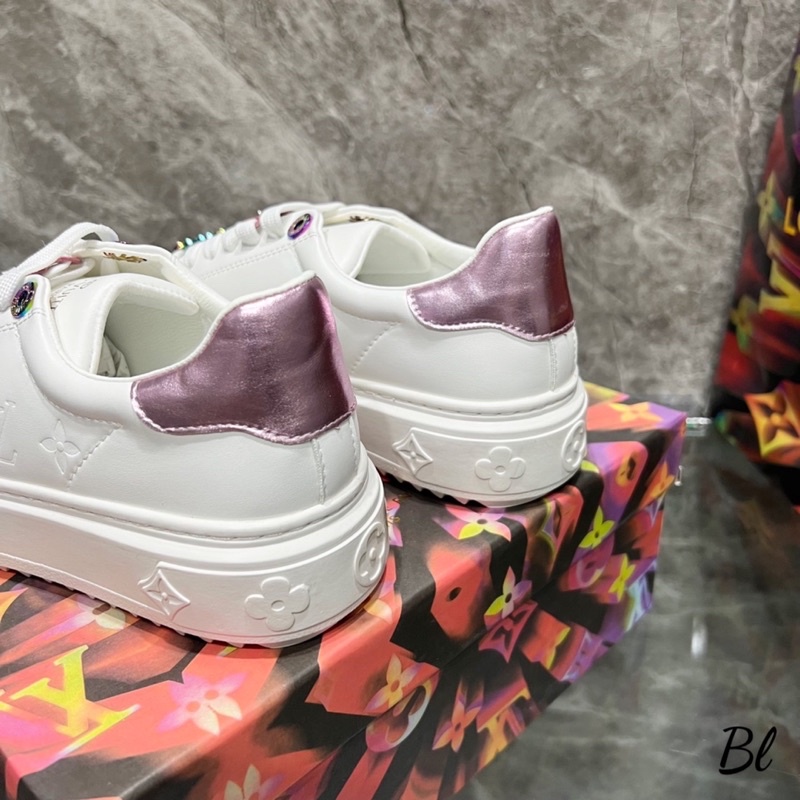 Thể Thao LV Gót Bạc Hồng Xanh Full Size 35-39