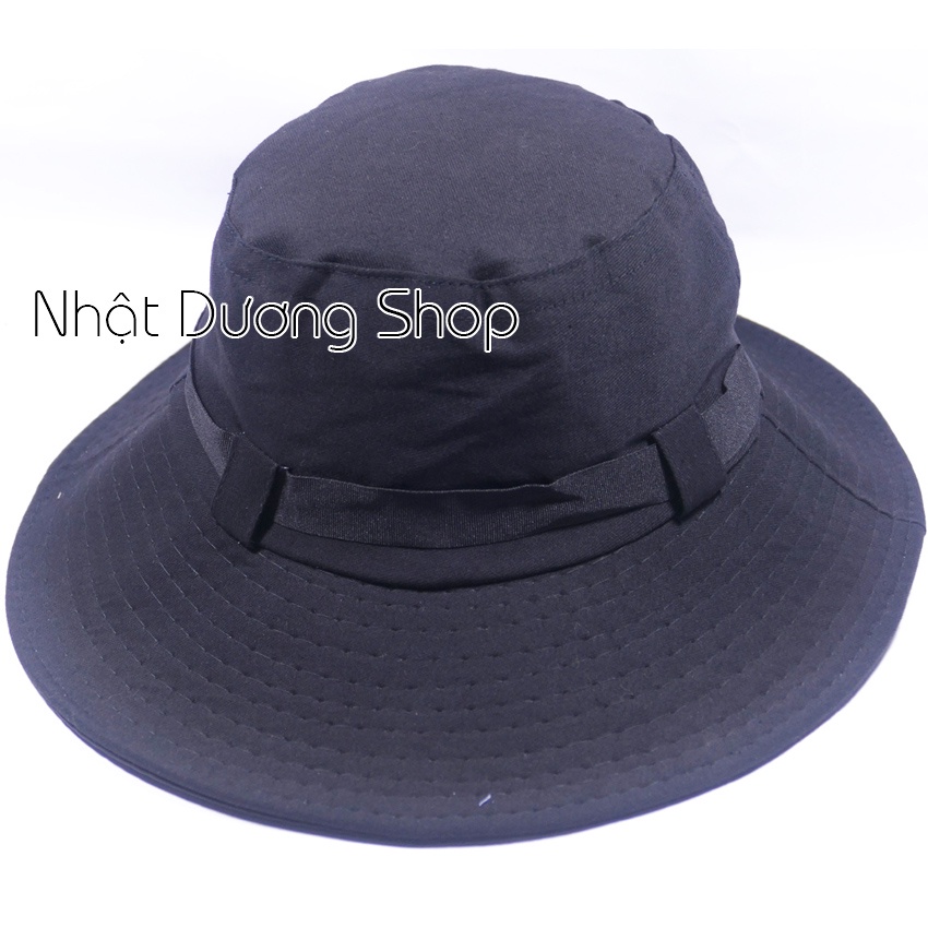 Nón bo vải người lớn, nón lính bộ đội, mùa hè xanh có dây loại vành rộng