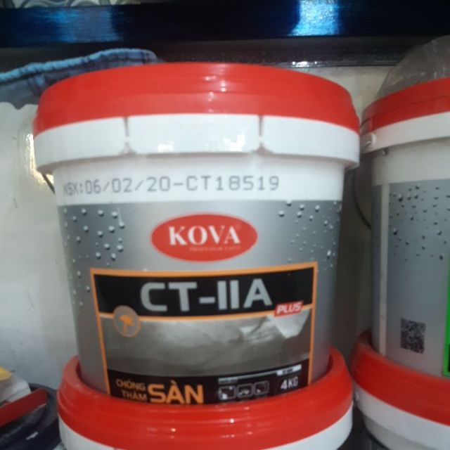 Sơn chống thấm sàn Kova CT-11A  4kg dùng cho sàn nhà, sân thượng, sê no, bể nước, sàn nhà vệ sinh, bể bơi