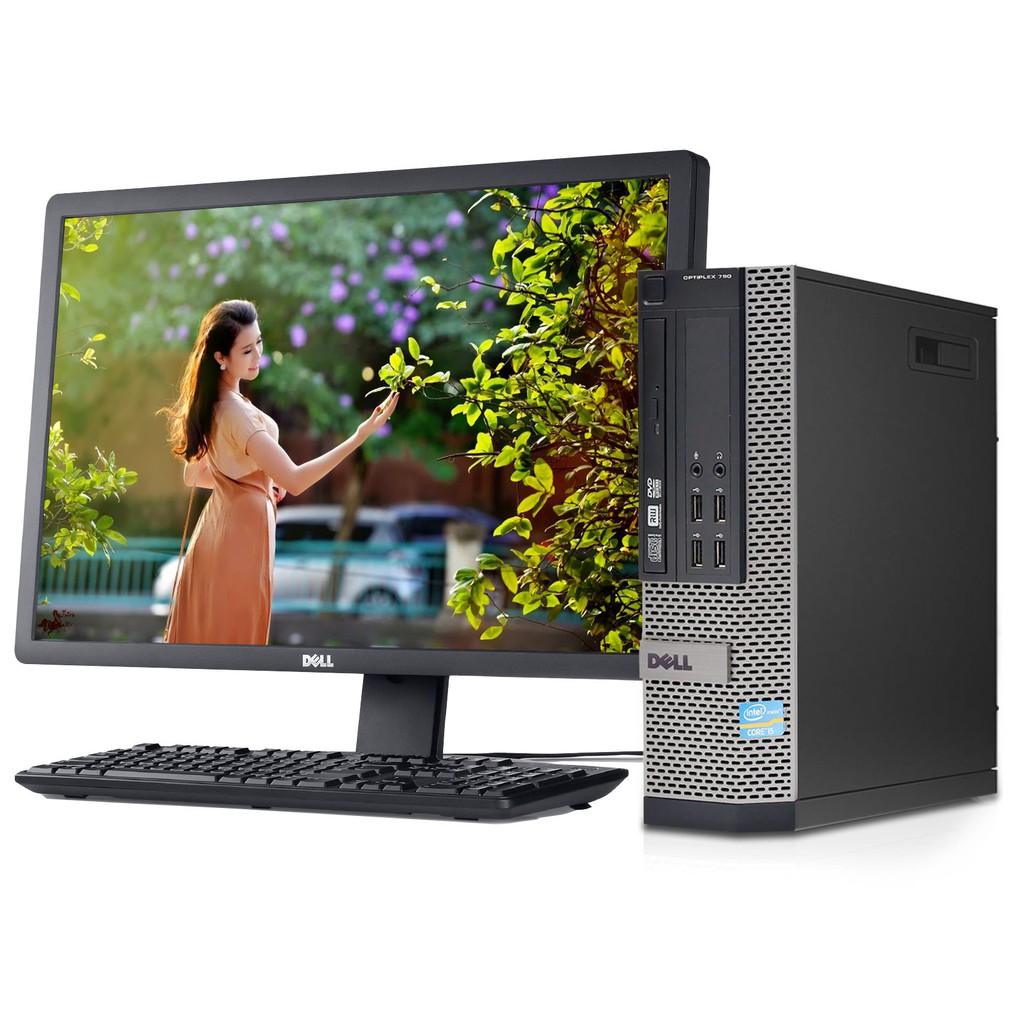 Cây máy tính để bàn Dell OPTIPLEX 790 Sff, E02 (CPU Core i3-2100, Ram 4GB, HDD 500GB, DVD) tặng USB Wifi, hàng nhập khẩu