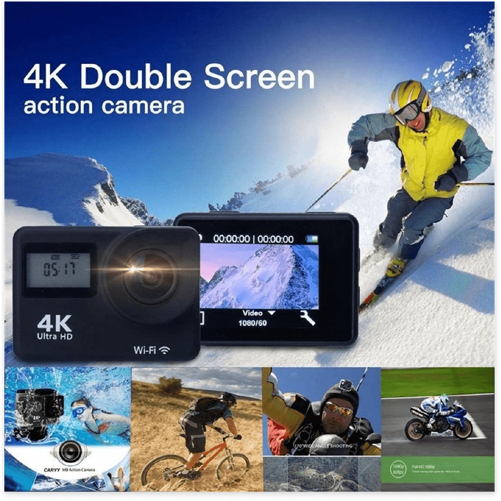 Camera hành trình chống thấm nước hiển thị độ phân giải 4K kết nối wifi 12MP | BigBuy360 - bigbuy360.vn