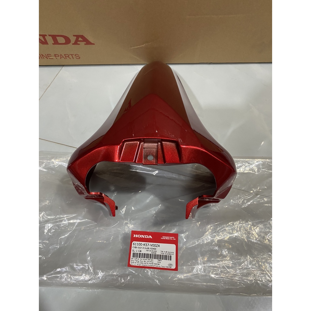 Chắn bùn A trước - dè trước HONDA BLADE Số năm 2014-2015-2017-2018-2019 màu Đỏ. *R-340C* 61100K57V00ZA