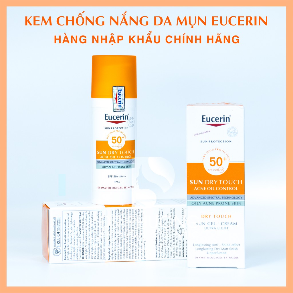 Kem chống nắng cho da nhờn mụn Eucerin Oil Control SPF50+