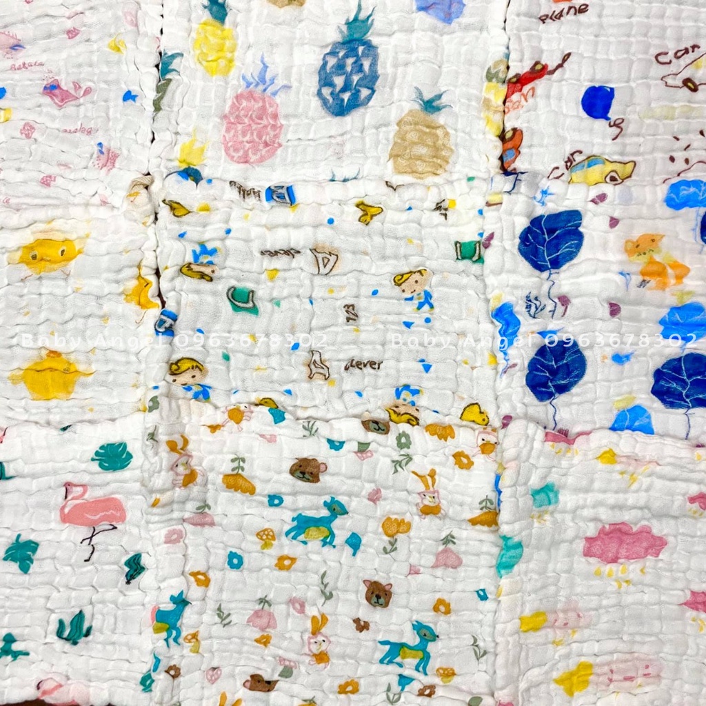 [𝑮𝑰𝑨́ 𝑹𝑬̉ 𝑵𝑯𝑨̂́𝑻] Khăn mặt sợi tre sơ sinh xô nhăn, 6 lớp dày, siêu mềm, siêu thấm hút