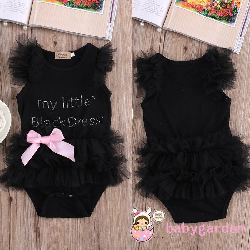 Bộ Bodysuit Một Mảnh Màu Đen Dễ Thương Cho Bé Sơ Sinh