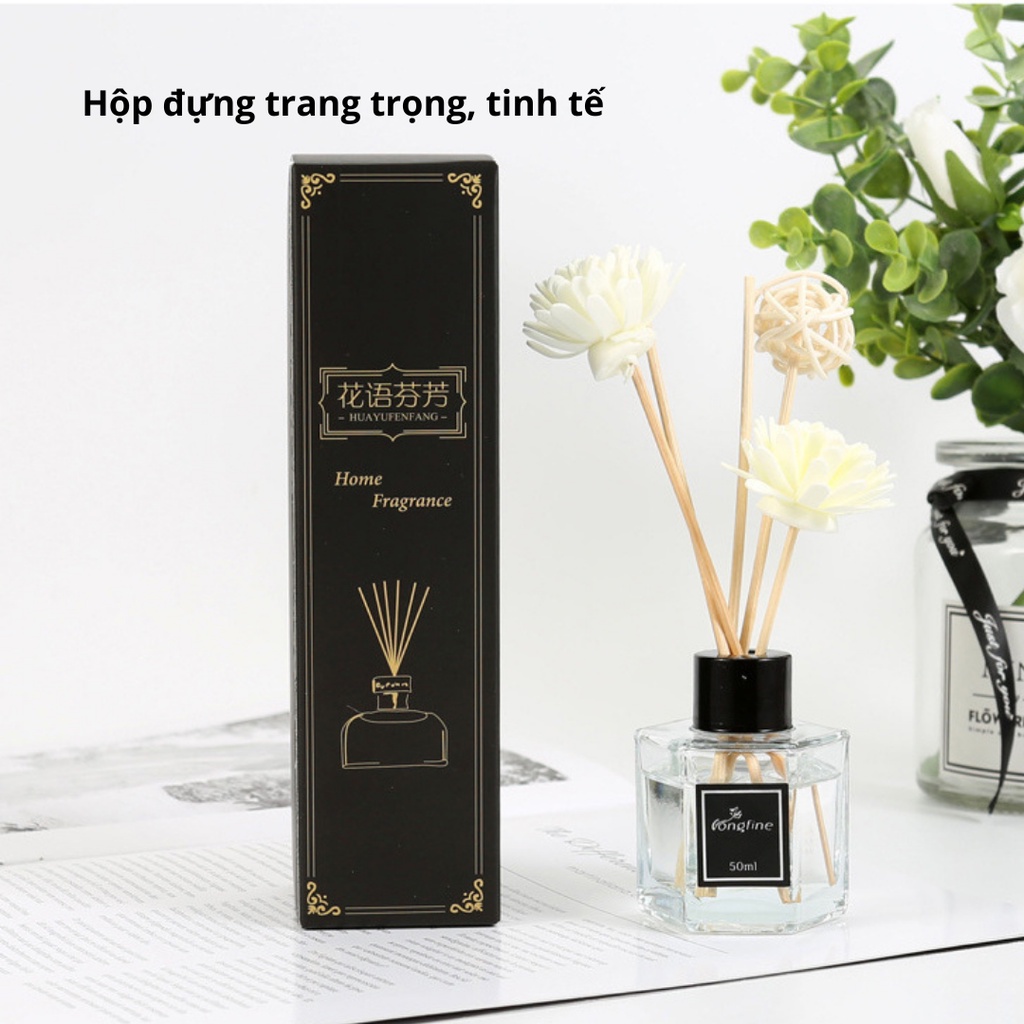 Nước hoa tinh dầu thơm phòng thiên nhiên que gỗ khuếch tán để phòng KT06